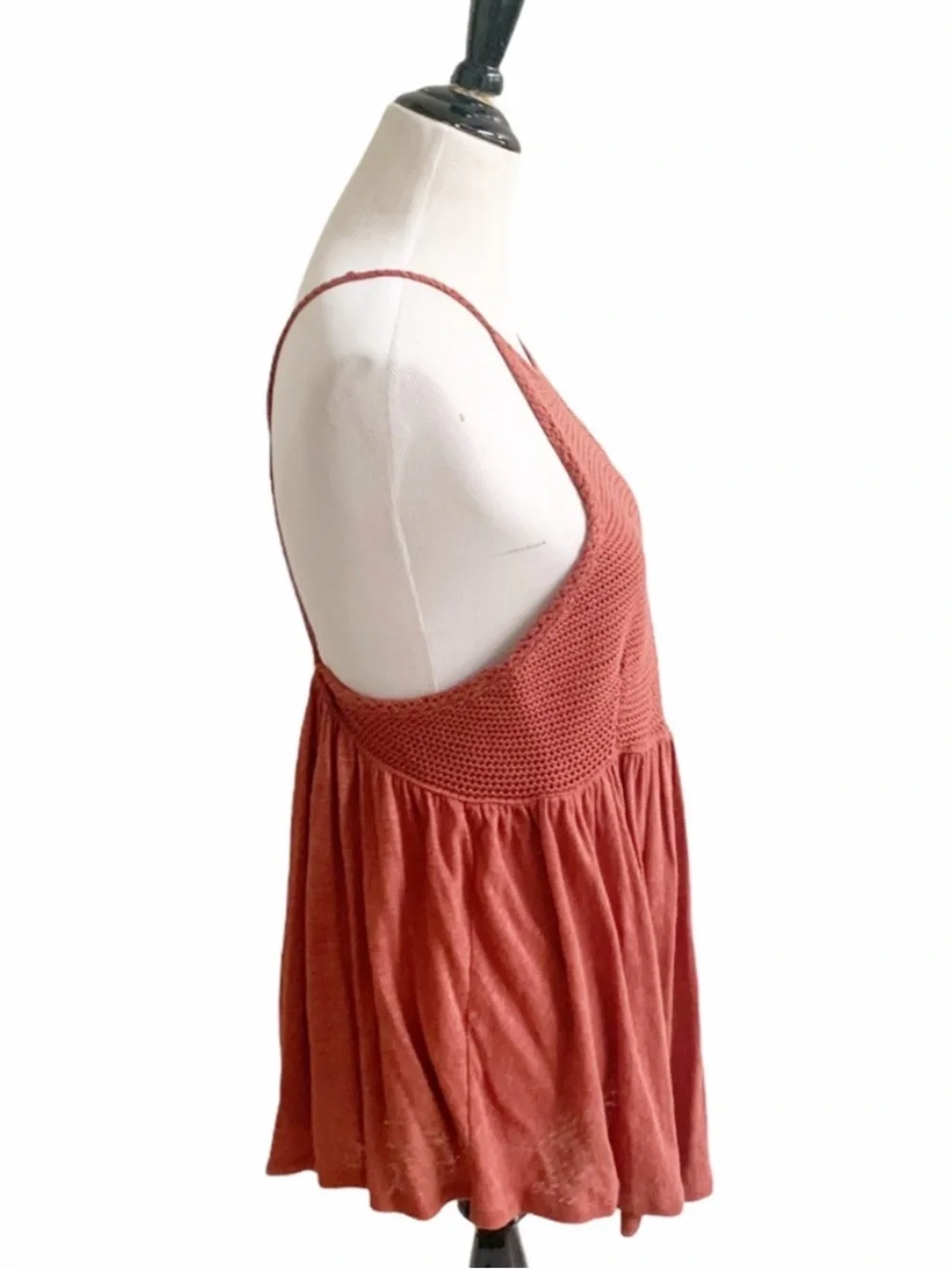 FREE PEOPLE Road Trip Crochet Peplum Camisole Tank